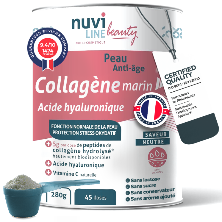 Collagene marino per la pelle con acido ialuronico e vitamina C