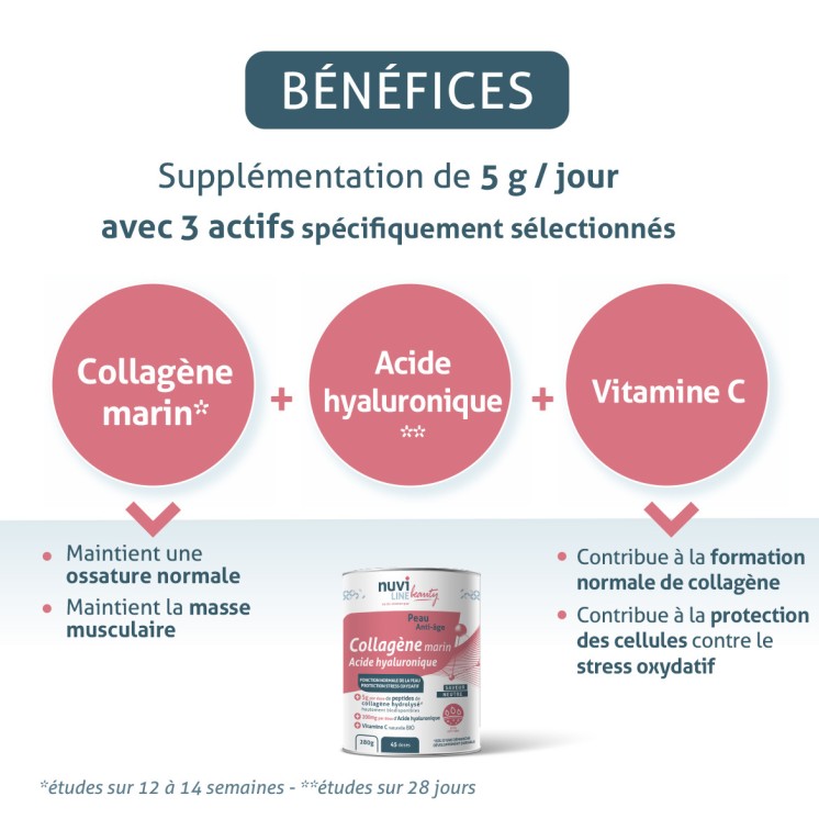 Collagene marino per la pelle con acido ialuronico e vitamina C