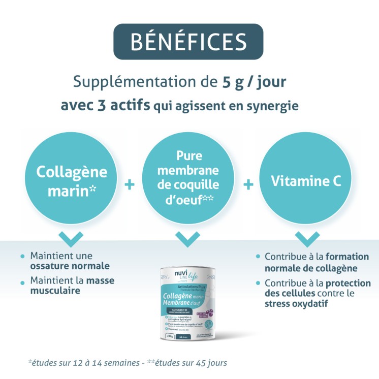 Collagene marino in polvere - 280 g - Articolazioni Plus - Formula rinforzata
